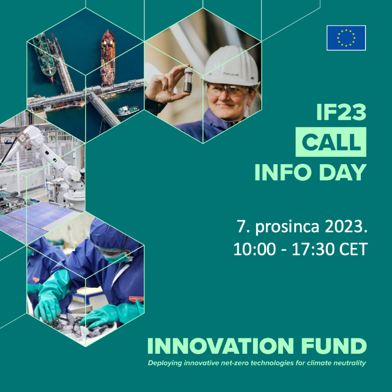 EK_Hrvatska's tweet photo. 📢 Otvorene su prijave za informativni dan #IF23Call!
Do 4 milijarde eura dostupno je za potporu inovativnoj #cleantech.
🗓️ 7. prosinca u 10:00 CET
📍Online
@cinea_eu #InnovationFund
