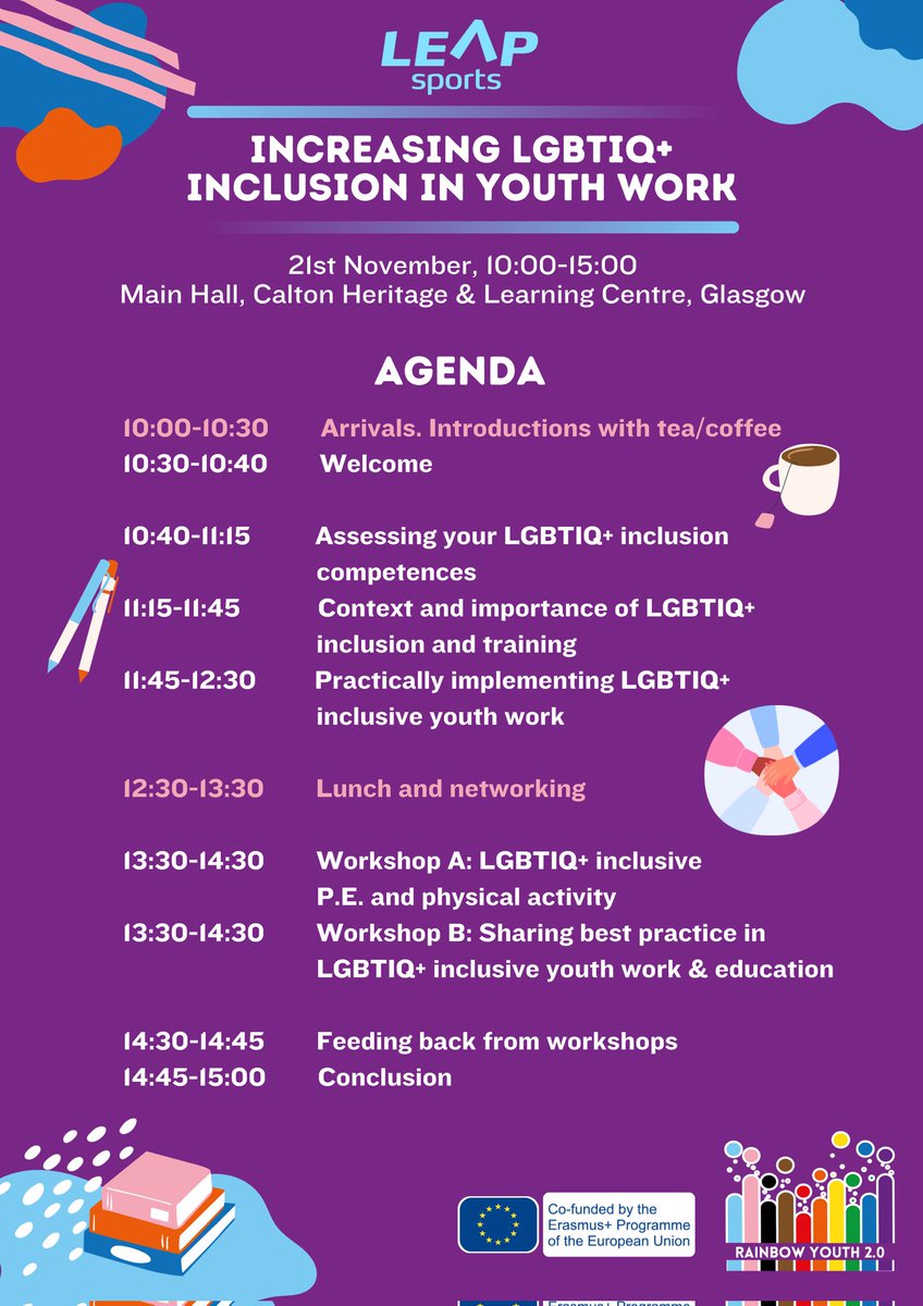 Super excited to be attending <a href="/LEAPsports/">LEAP Sports Scotland</a> 'Increasing LGBTQ+ Inclusion In Youth Work' training today. Hope to learn loads and ensure Venture Scotland is at the forefront of this. #lgbtq #everydaysaschoolday #neverstoplearning #inclusion