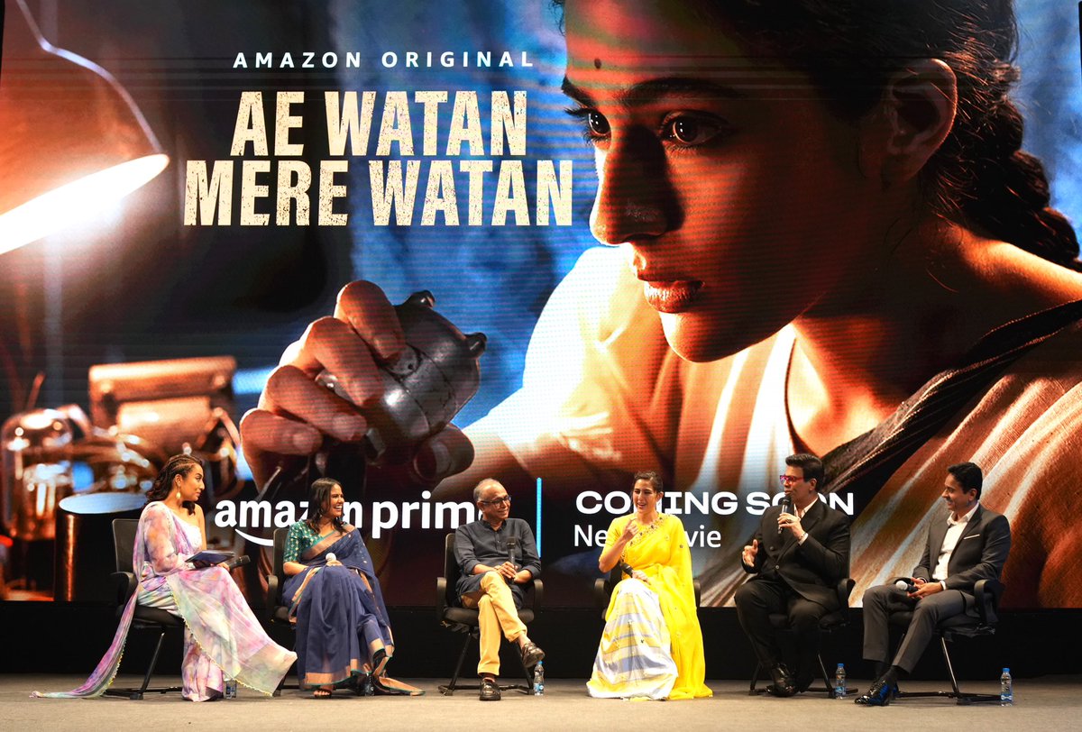 Team of the upcoming patriotic thriller drama #AeWatanMereWatanOnPrime discussed the process of bringing a historical period drama to the screen to inspire audiences of today at International Film Festival Of India #KaranJohar, #SaraAliKhan #AmazonPrime #AparnaPurohit