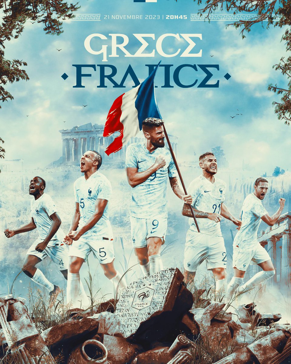 LjStration's tweet photo. 🏛️ 𝐆𝐀𝐌𝐄𝐃𝐀𝐘

Visuel pour clôturer le dernier chapitre de l’année des bleus en 2023 
 
🇬🇷vs🇫🇷

For @equipedefrance ✨ https://t.co/Kvv9HA09ah