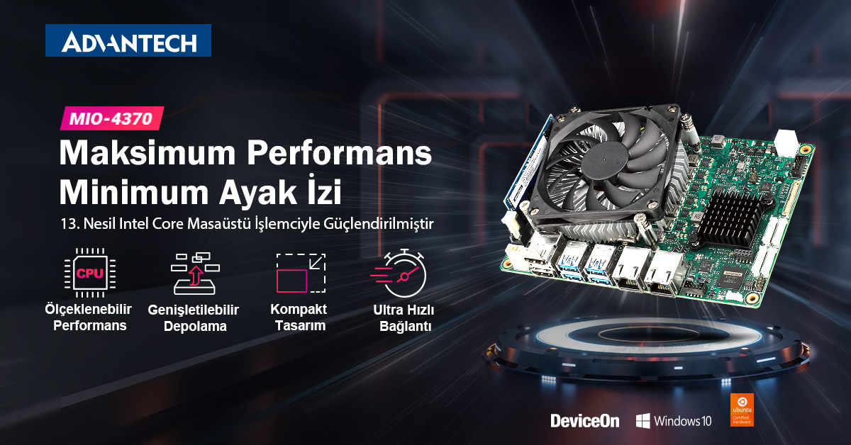 AdvantechTR's tweet photo. MIO-4370 4-İnç Embedded Single Board ile Tanışın - 13. Nesil Intel® masaüstü işlemcilere kadar ölçeklenebilir bu kompakt tasarım yalnızca 165 x 115 mm boyutlarındadır.

👉Özellikler hakkında daha fazla bilgi edinin: https://t.co/AY5UN4UPF4

 #AdvantechTürkiye #embedded #IoT https://t.co/YA81evERta