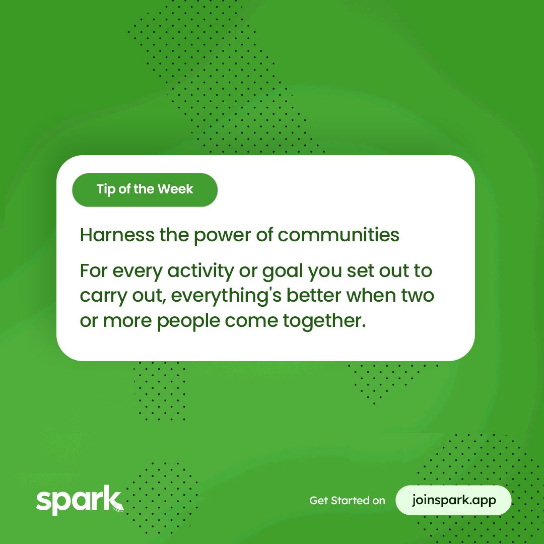 What happens when two people or more are gathered? Fun. Excitement. The best of the best times!

Get started here: joinspark.app
.
.
#Sparksocial #groupsgofar #communities #yourcommunity
