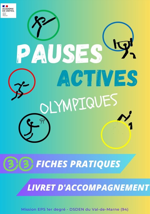 Nouvelle ressource !!!
Faire bouger les élèves--> les Jeux #Paris2024👟 --> "33  #pausesactives" #JO d'été à réaliser : classe/couloir/cour/préau. Fière d'avoir d'y avoir participé.  
Le livret
dsden94.ac-creteil.fr/IMG/pdf/livret…
Les fiches
dsden94.ac-creteil.fr/IMG/pdf/fiches…