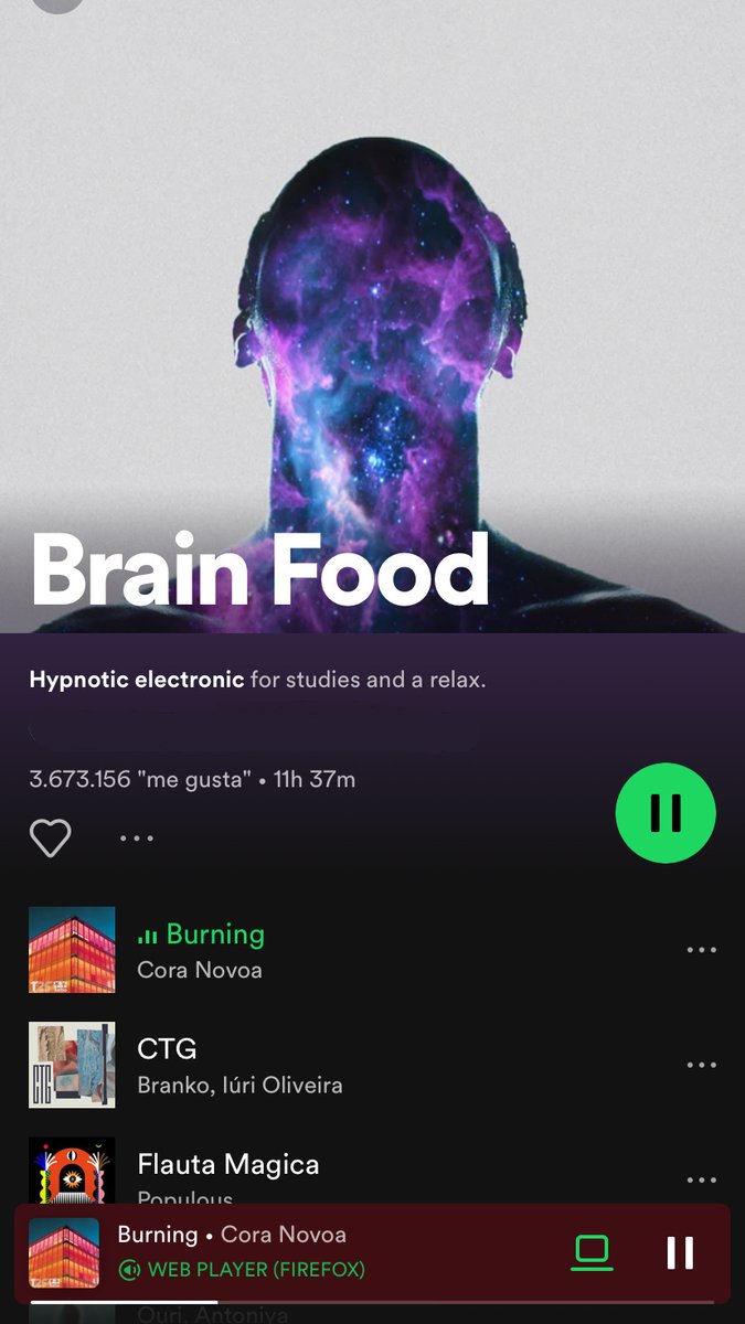 My last track "Burning" recently released on <a href="/turborecordings/">Turbo Recordings</a> has been added to <a href="/Spotify/">Spotify</a> playlist BRAIN FOOD :)

open.spotify.com/intl-es/track/…