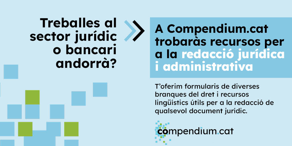 conselladvocat's tweet photo. RECURSOS JURÍDICS 🇦🇩 | Si has de redactar documents jurídics t'oferim formularis i recursos adaptats a Andorra que et faran la feina més fàcil!
Consulta'ls aquí 👉https://t.co/Dji4CZVcwC
🤝Amb @UdAndorra @ConsellGeneral i Col·legi d'Advocats d'Andorra 
#CompendiumCat #Andorra https://t.co/DVkhGaBdyG