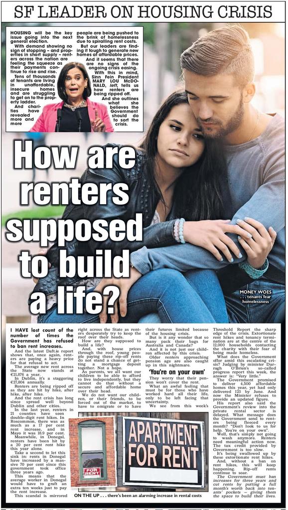 How are renters supposed to build a life? Affordability and home ownership out of reach for an entire generation. Time for change.