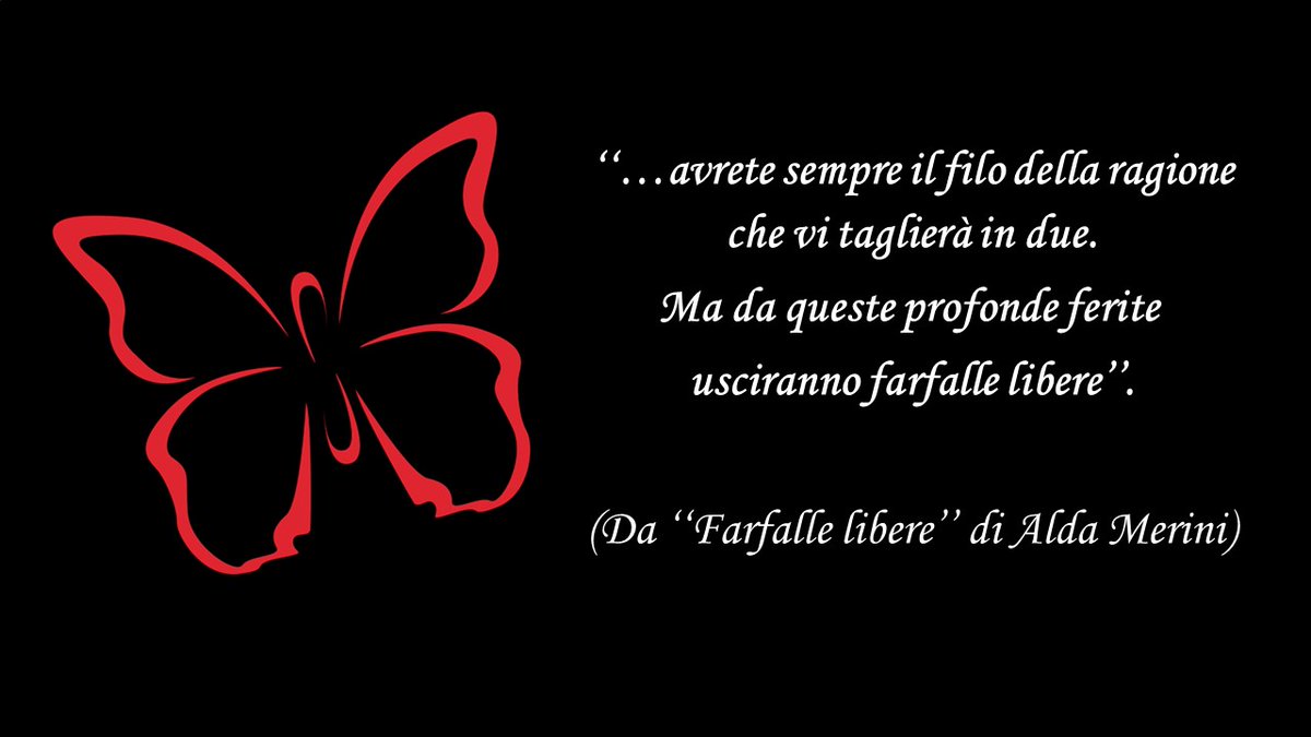 aniaufficiale's tweet photo. "...da queste profonde ferite usciranno farfalle libere".
(Alda Merini - "Farfalle libere").

L'ANIA e le compagnie di #assicurazione ribadiscono il No alla violenza sulle donne👠 https://t.co/pNpZJLMdVK