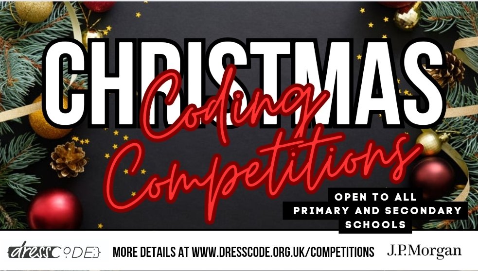 dressCodeHQ's tweet photo. Our annual Christmas coding competition is live! Open to all Primary &amp; Secondary pupils! Lots of prizes to give away https://t.co/KaXSK1PidA 

#ChooseComputingScience #ClosingTheGenderGap
#edutwitter #computing #caschat  #STEM https://t.co/7vZOjpllTJ