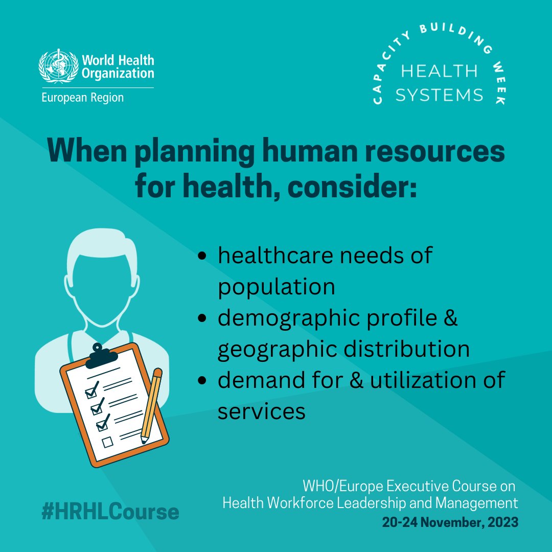 WHO_Europe's tweet photo. No. 5⃣ Knowledge about local populations and their needs is also vital for shaping the #HealthWorkforce

#HRHLCourse #HCW #humanresources #BuildCapacity4Health https://t.co/QdiHKuEnCj
