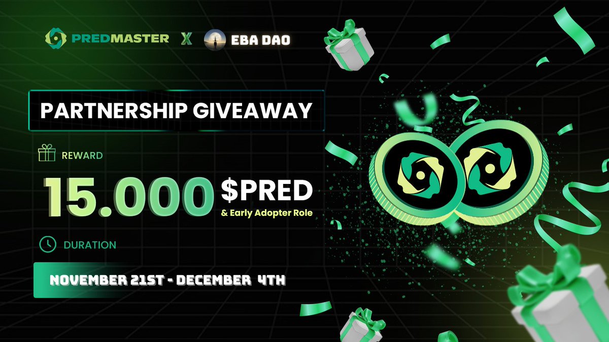 Strom_Moon's tweet photo. 🥳 EBA DAO X Predmaster
#Airdrop
🤑 Reward: 15,000 $PRED Tokens
Enter
➡️Follow @predmaster_ai
➡️❤️, RT & Tag 3 frds
➡️Join #forms
https://t.co/rtuRHIWfsh
⏱End : 4 Dec
#Airdrops #Giveaways #Giveaway #USDT #Solana #BSC #Crypto $PRED #predmaster_ai #1000xgem #Strom_Moon #meme https://t.co/LcETdsHUu7
