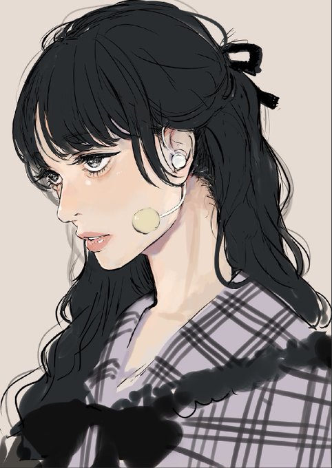 「earphones long hair」 illustration images(Latest)