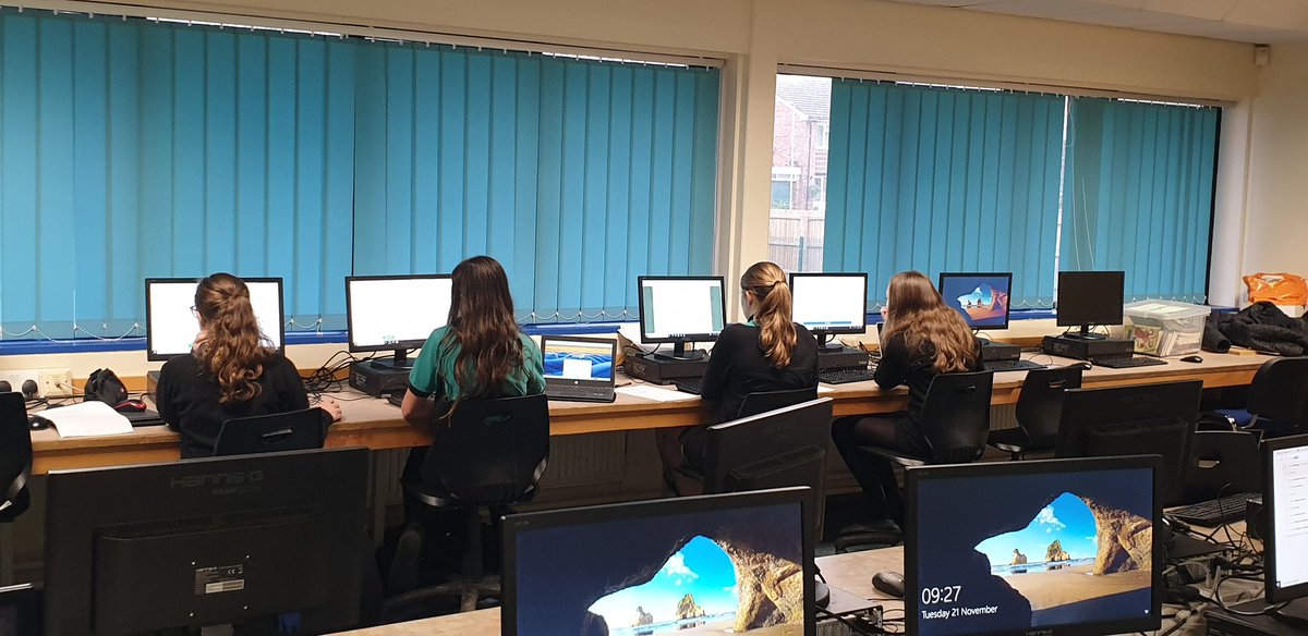 Merched bl8 <a href="/BroEdern/">Ysgol Bro Edern</a> wedi dechrau cystadlu yn #CyberFirstGirls <a href="/NCSC/">NCSC UK</a> bore 'ma // Our yr8 girls have started competing in the #CyberFirstGirls competition this morning @CyberFirstWales 

#poblwc #ceramdani #CyberFirst 
#girlswhocode #CyberSecurity