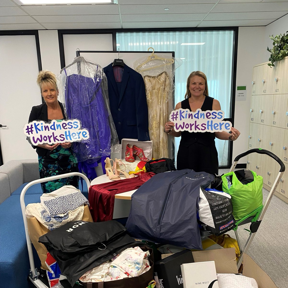 eHealthNSW's tweet photo. In a small act of kindness, eHealth NSW recently partnered with @AISNSW to host a clothing donation drive for students at Margaret Jurd College in Newcastle for their end-of-year formal.β― Thank you to all who participated! #GatheringofKindness #workplacegiving https://t.co/hLu63uww2G