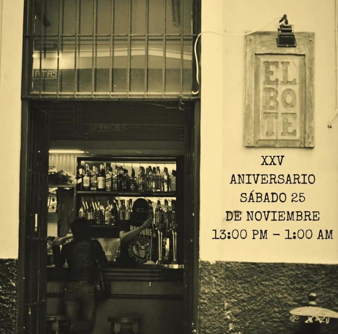 pablosoc's tweet photo. Me siento orgulloso de ser parte de un lugar como El Bote

Un bar que es escuela en lo personal y en lo político, en el que varias generaciones llevamos más de 25 años haciendo más alegre y gamberra #LPGC

Este sábado celebramos que llevamos 25 años en nuestro barrio de Arenales. https://t.co/45sYxJ0p4u