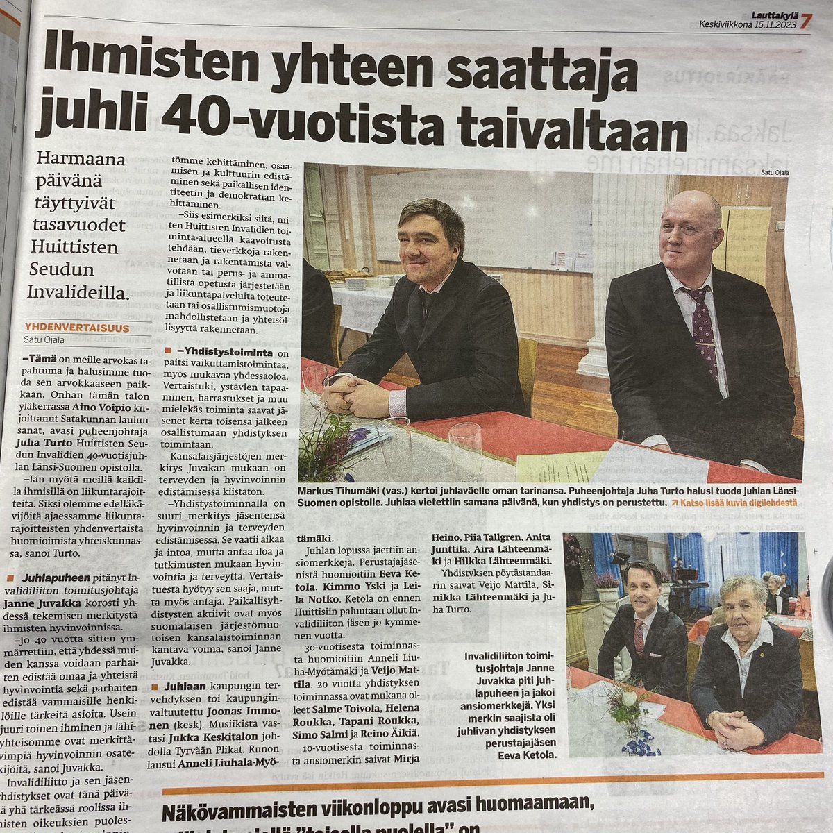 Hyvin sanoitettu otsikossa #yhdistys tarkoitus: Ihmisten yhteen saattaja. Siitähän #kansalaistoiminta ’ssa on pohjimmiltaan kyse. Ja sillä iso merkitys: usein juuri toinen ihminen ja lähiyhteisö ovat merkittävimpiä #hyvinvointi osatekijöitä. #sote #hyte