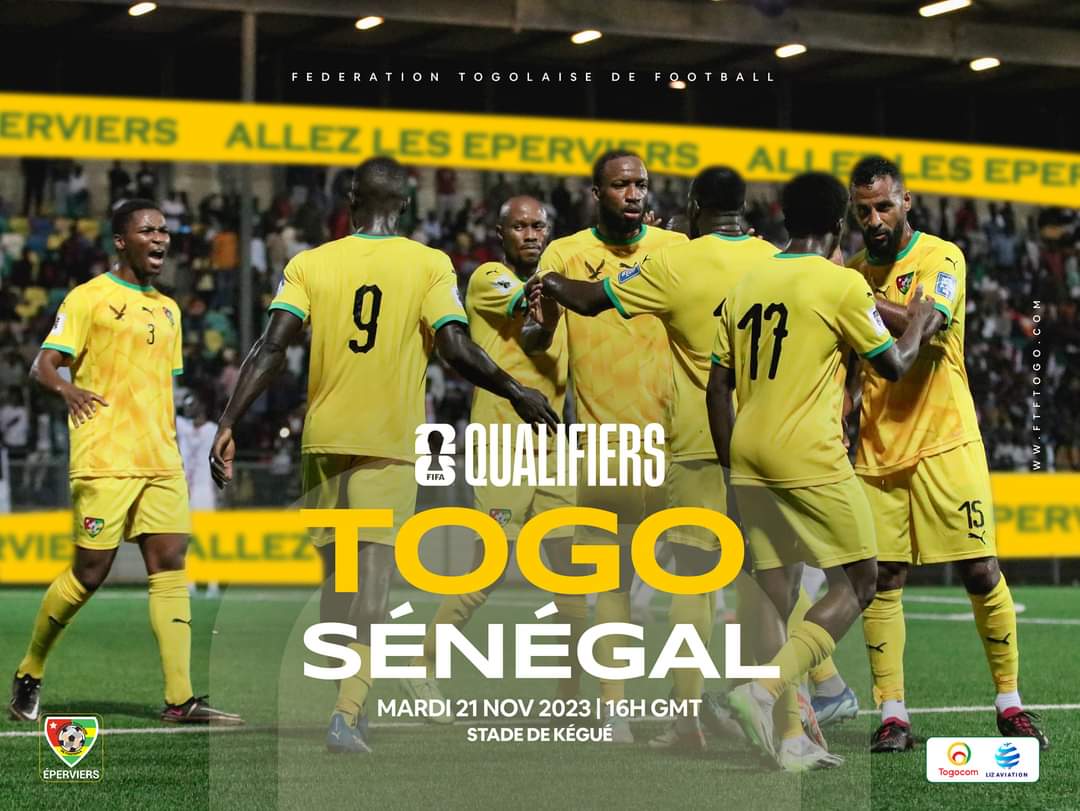Jour de match 
TOGO🇹🇬 x SÉNÉGAL 🇸🇳
21.11.2023
🏟️ Lomé, KÉGUÉ 
Allez les éperviers 
#FTF
#SergioSport 
#Éperviers 
#AKV