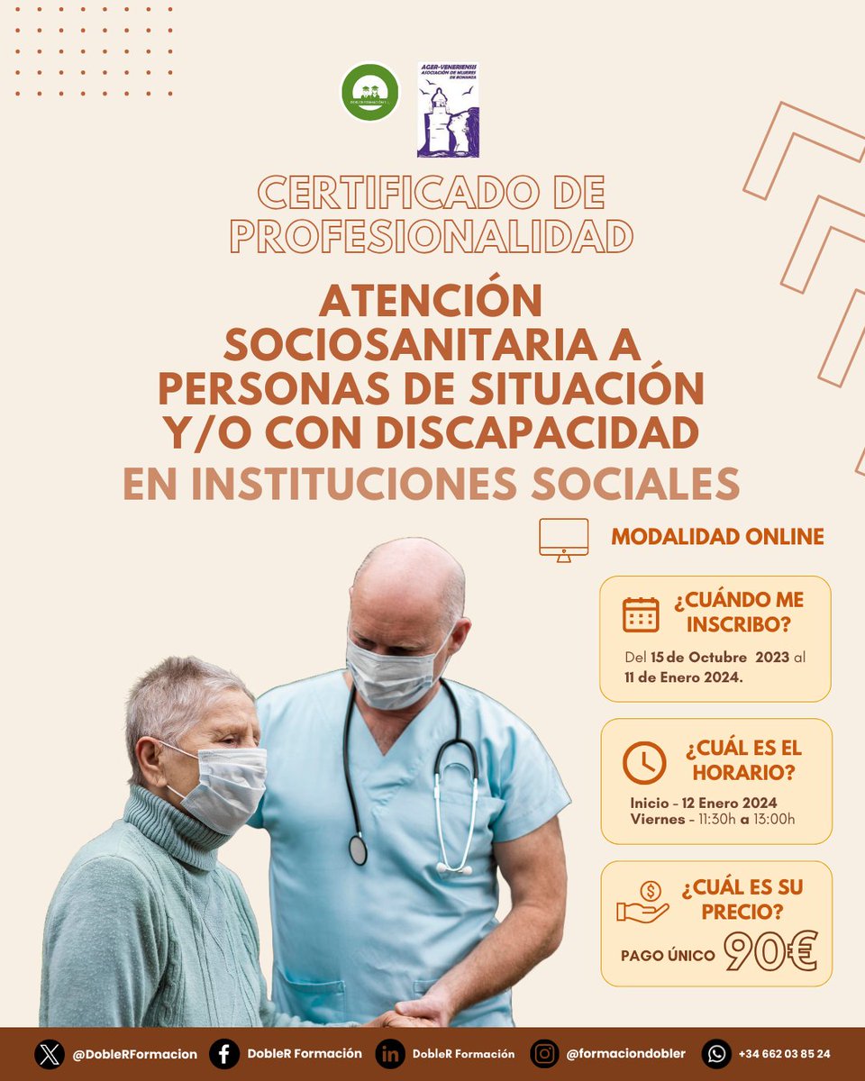 🏠📷 Conviértete en Profesional de Atención Sociosanitaria a Personas en Domicilio, haciendo cada hogar más cálido y confortable. Aprende a adaptarte a las necesidades, promoviendo la autonomía. ¡Plazas ilimitadas! ¡Inscríbete y marca la diferencia! #CuidandoEnElHogar 📷