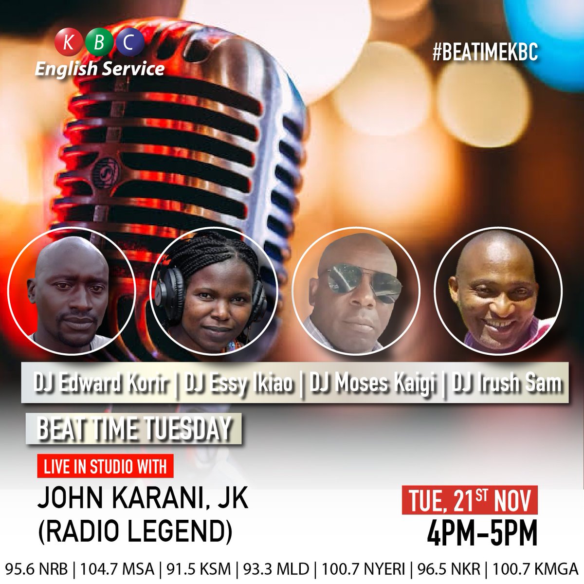 Beatime Fans taking control of the Airwaves. Beatime with @Ann91625579 @jacksonkibithe @2Thiongo @davidkorir @EstherIkiao @moses_kaigi @IrushSam3 . Goodtimes are back 3.45pm - 5pm @kbcenglish @johnkaranijk #beatimekbc