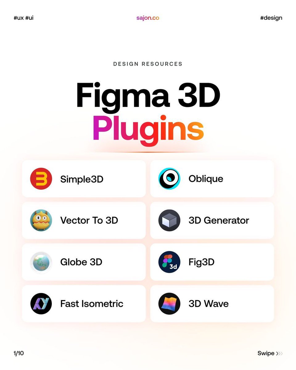 UiSavior's tweet image. Good day guys 👋, checkout this amazing figma plugins every UI/UX Designer should fall in love with, they are exceptional 👌, explore them if you can, they might be useful to you in one way or the other.

#uiux #design #designgod #uidesign #uiuxdesign #uidesign #ui #ux