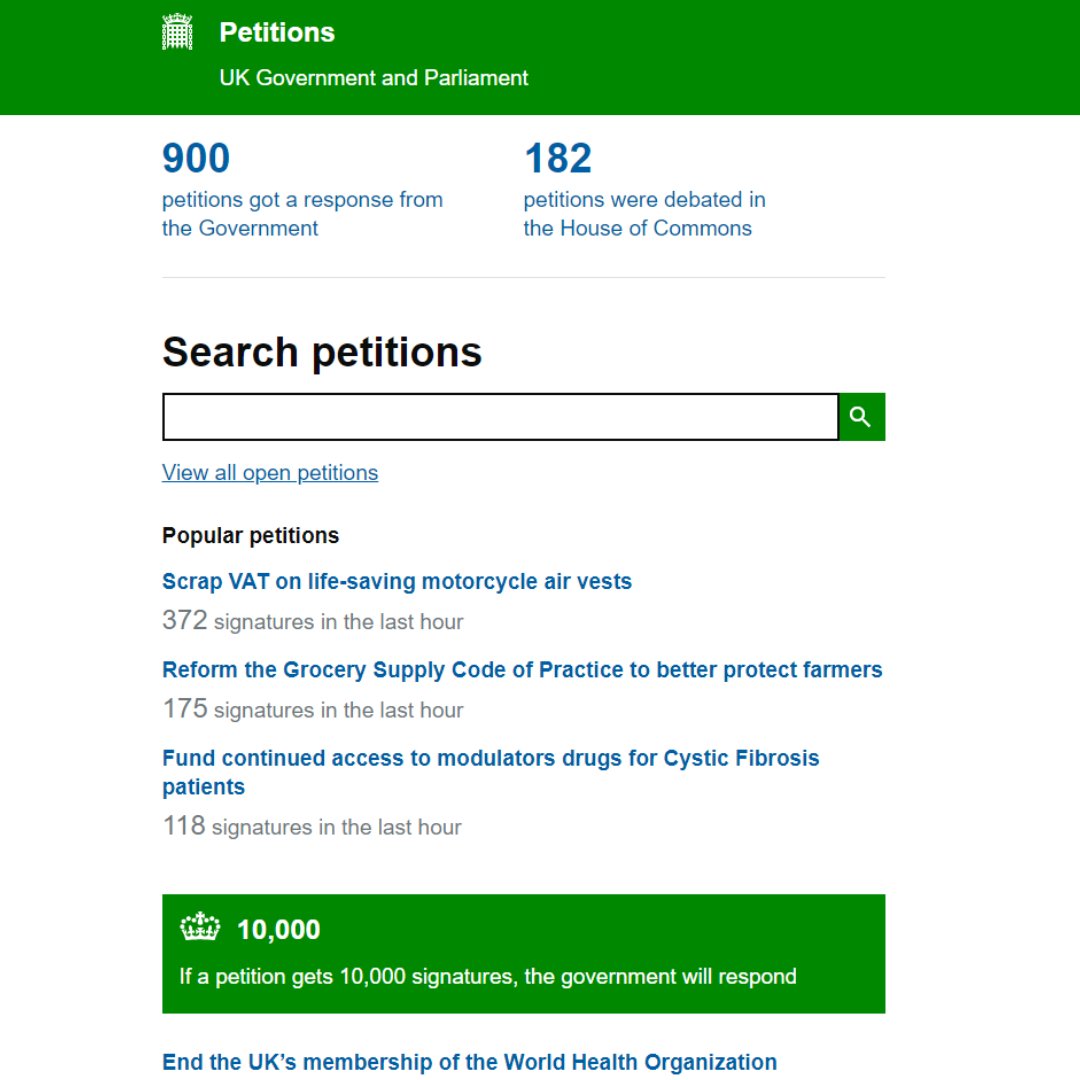 We’re trending on the UK Government and Parliament petitions webpage- to scrap VAT on life-saving motorcycle air vests. If you haven’t signed the petition then please take a look, otherwise why not share it with your friends and family! #airvestpetition 
petition.parliament.uk/petitions/6445…