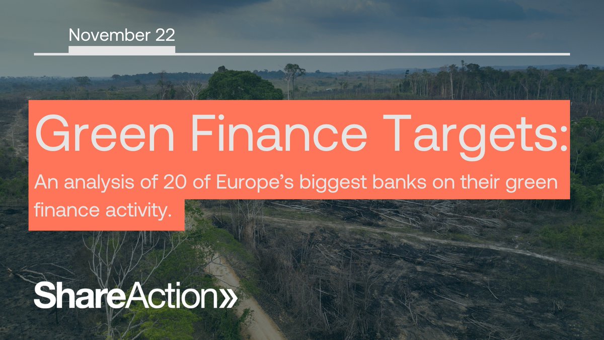 Do you want to know which European banks might be complicit in #greenwashing? Our latest report, out tomorrow, investigates Europe’s largest 20 banks and the quality of their green finance targets. Banks need to be clearer, cleaner & greener - stay tuned for more👀