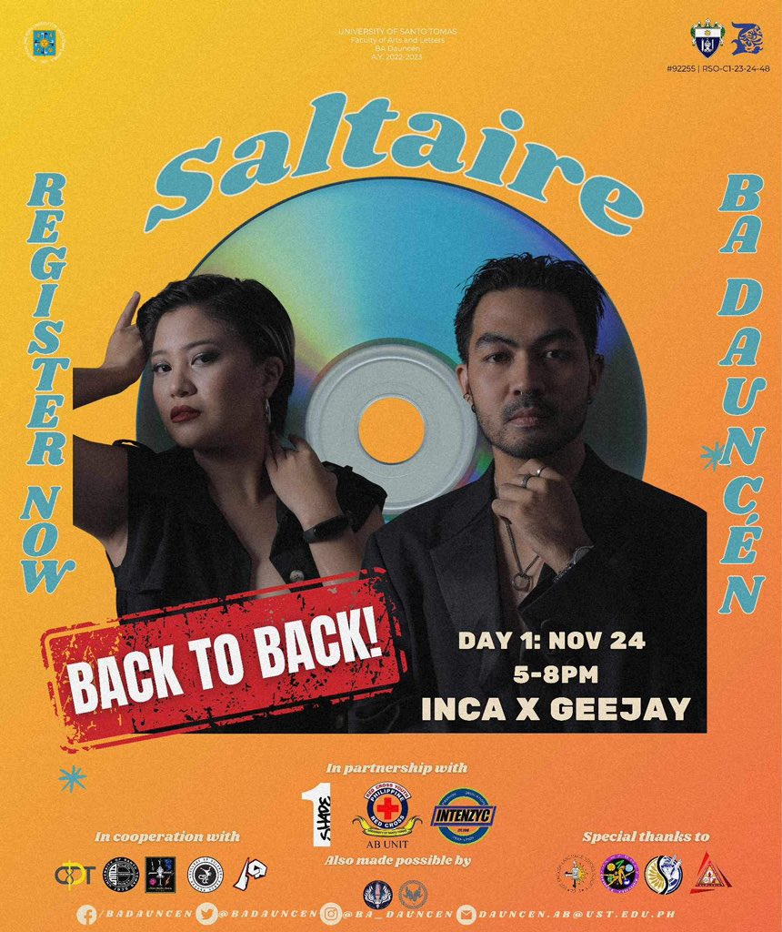 BADauncen's tweet photo. This is a reminder to enjoy every step of the dance!💃 

Saltaire: Moving to the Beat of Music is back on the  track👀 

Join us to welcome the coaches who will be guiding and assisting us in discovering our groove. With “UST-AB-DAUNCEN-23-24-ME-02” we hereby announce the new https://t.co/DP1pKL1QNO