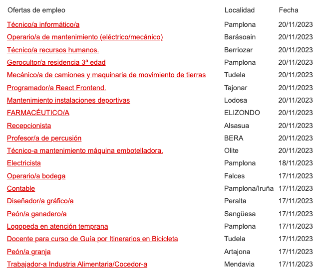 empleo_na's tweet image. #ofertasdeempleo
Esta semana se buscan, entre otros puestos:
#Peones, #electricistas #recepcionistas, técnico/a RRHH, #profesorado

👁️Echa un vistazo a las últimas ofertas que hemos recibido o 📩 comparte este post
+ℹ️: 
🔗 bit.ly/3ZcD8PX

#IntermediaciónLaboral #Trabajo