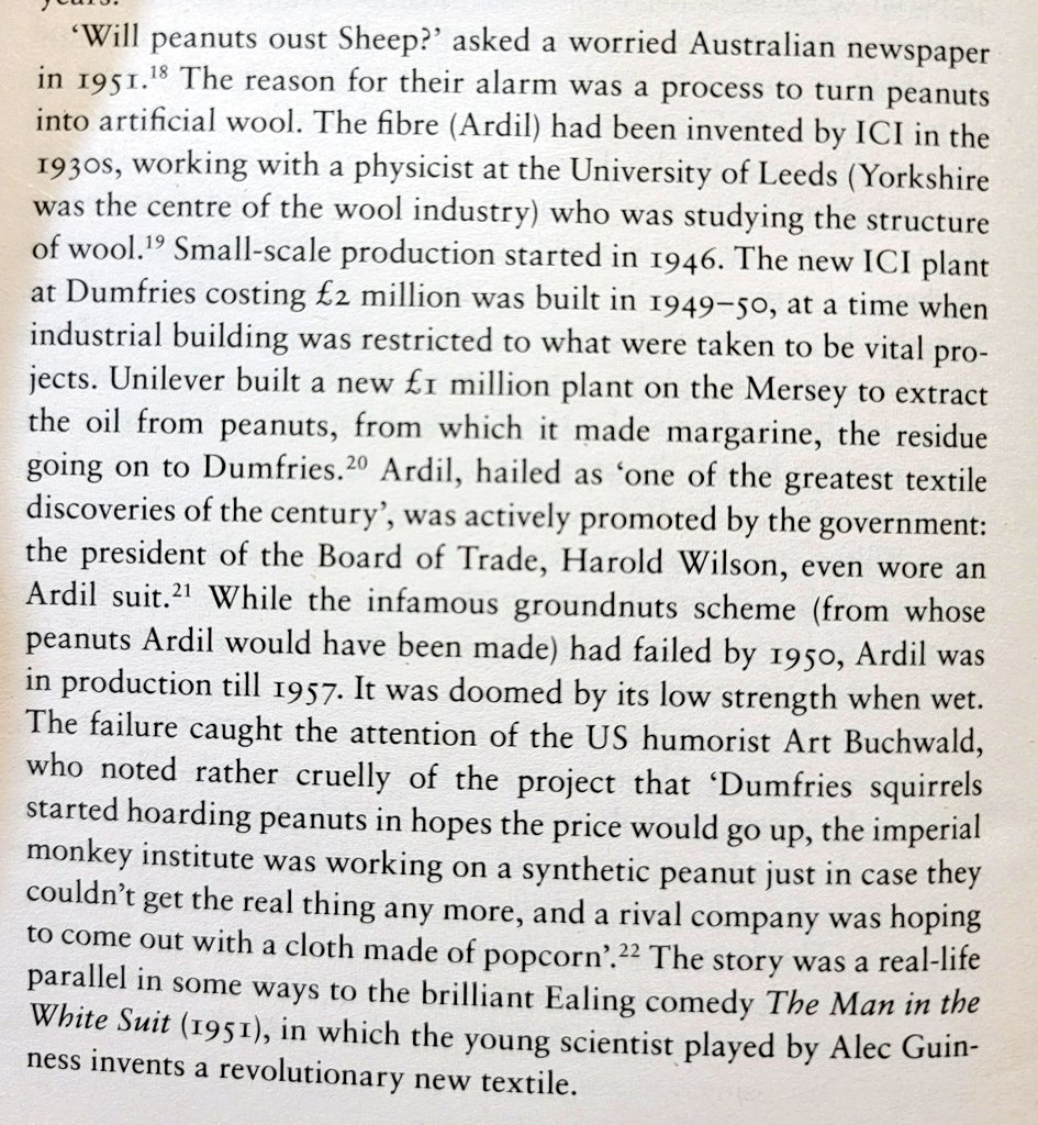 Britain tried to mass produce a wool fiber substitute made from peanuts in the 1950s?!