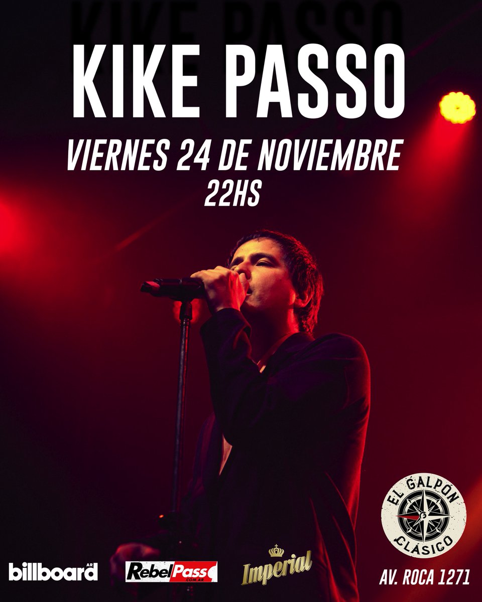 KikePasso's tweet photo. Este Viernes en Hurlingham 
🎟🎫
https://t.co/6znNOveXUo https://t.co/ysQsAciEgh