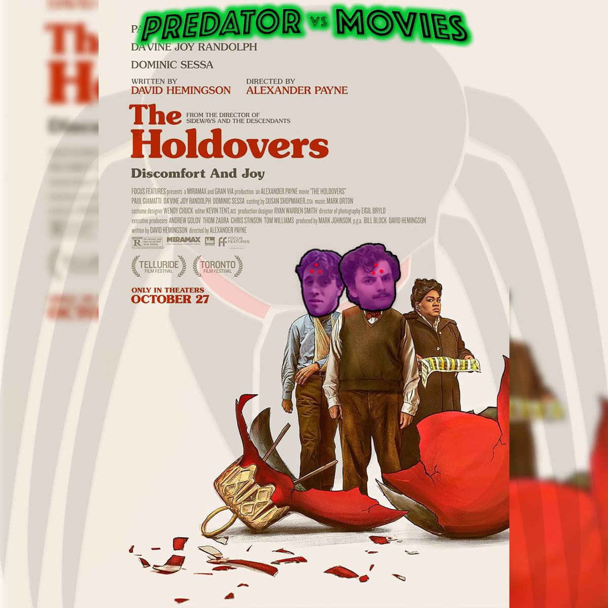 PredatorvMovies's tweet photo. Grab a hot chocolate and a box of tissues - Alex and Aidan review Alexander Payne's The Holdovers! Paul Giamatti has the juice! Anyone But You does not have the juice! Madame Web has negative juice!!!

#theholdovers

https://t.co/Ph9EaPtZVB https://t.co/K94X4vY5BR