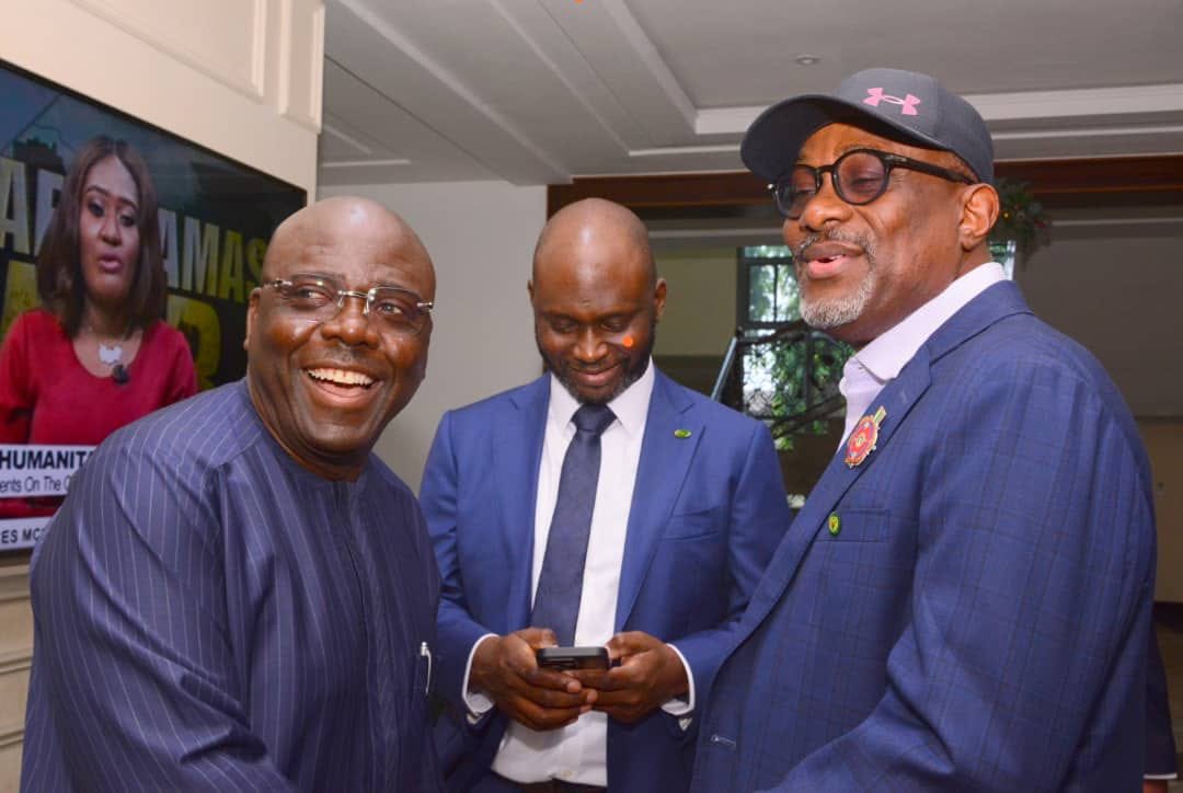 Happening now! 
The arrival of HMoSPR (Oil), Senator Heineken Lokpobiri in Port Harcourt for a tour of the Waltersmith Modular Refinery in Ohaji-Egbema, Imo state.