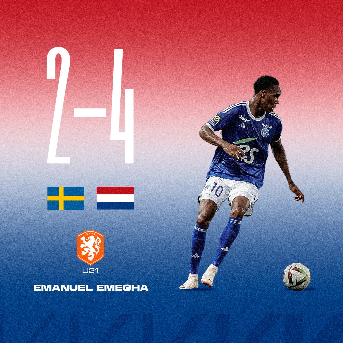 RCSA's tweet photo. ๐ณ๐ฑ #SรฉlectionRCSA I ๐๐ฆ๐ ๐๐ญ ๐ฅ๐๐ฌ ๐๐ซ๐๐ง๐ฃ๐ ๐ฌ'๐ข๐ฆ๐ฉ๐จ๐ฌ๐๐ง๐ญ ๐๐ง ๐๐ฎ๐ฬ๐๐ !
โ
Suรจde 2-4 Pays-Bas
๐ Qualifications #U21EURO
โฑ๏ธ Titulaire, Emanuel Emegha a disputรฉ 79 minutes.
#SWENED https://t.co/3OkkDXE6w9