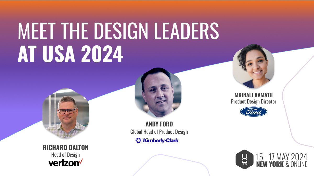 #UXDXUSA24 speakers are rolling in!  

-Mrinali Kamath, Product Design Director, <a href="/Ford/">Ford Motor Company</a> 
-Richard Dalton, Head of Design, <a href="/Verizon/">Verizon</a>  
-Andy Ford, Global Head of Product Design, <a href="/KCCorp/">Kimberly-Clark Corp.</a> 

Take a look of the 15+ speakers that already confirmed lnkd.in/d5jWMgJJ