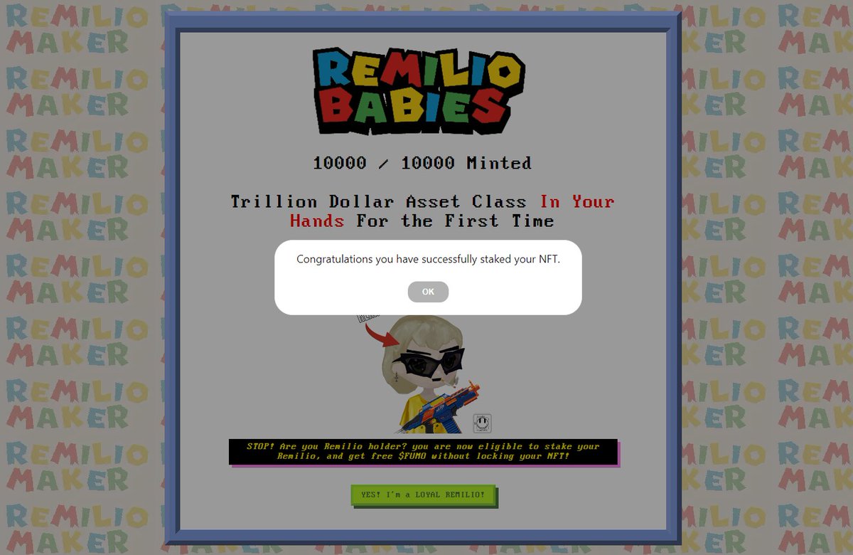 Just staked rn! x.com/REMILI0NAIRE/s…