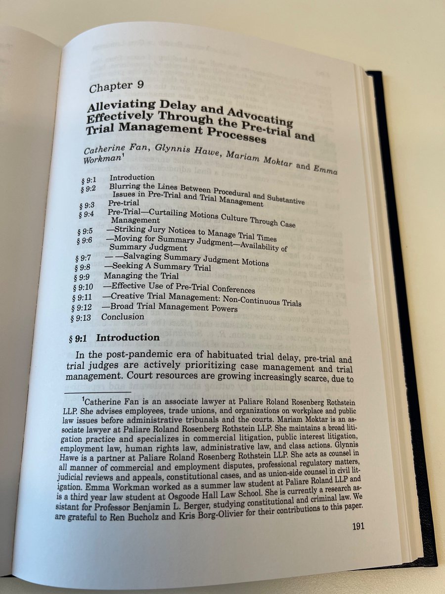 MariamMoktar's tweet photo. Look at what came in the mail today! Proud to have worked on this timely article on alleviating trial delay with @GlynnisHawe, Catherine Fan and Emma Workman at @PaliareRoland. Check it out! https://t.co/34Hnk0xcYo