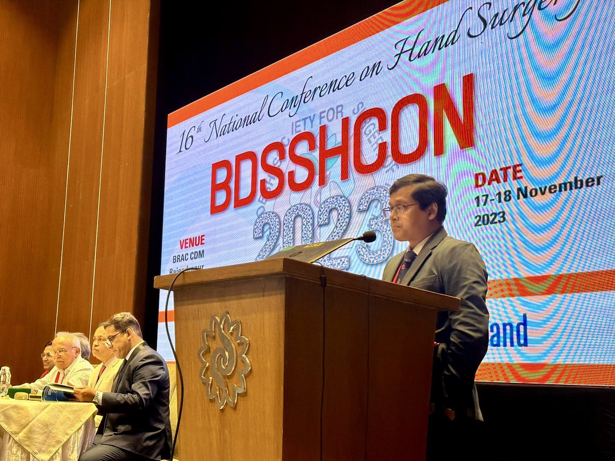 Delivering my Vote of Thanks in the 16th National Conference on Hand Surgery, 2023 as the Honorary Treasurer of Bangladesh Society for Surgery of the Hand (BDSSH). #plasticsurgery #handsurgery #bangladesh