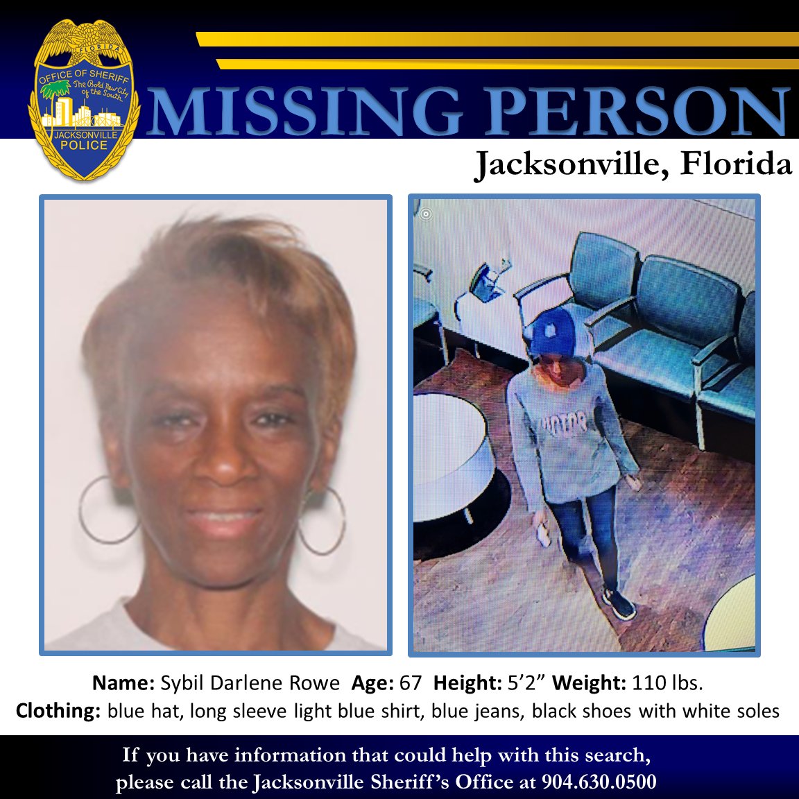 Sybil Rowe Missing Endangered Adult The Jacksonville Sheriff’s Office is currently ...