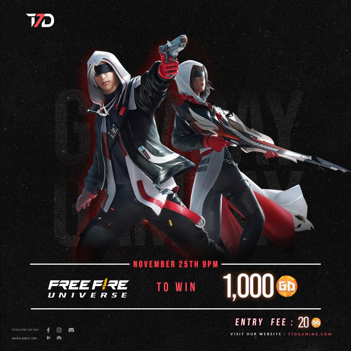 T7D_Gaming's tweet photo. New tournaments are here🚨
Register and compete against the best players out there 🔥
Download the app now➡️https://t.co/8eWhbDxIc7
#efootball #FreeFire #ClashRoyale #gaming #esports #Tournament https://t.co/111AopPjsS