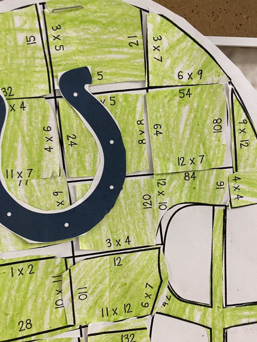kastreib's tweet photo. Multiplication football helmets! #thirdgrade @brooklyn_stem https://t.co/GJxortOmHO