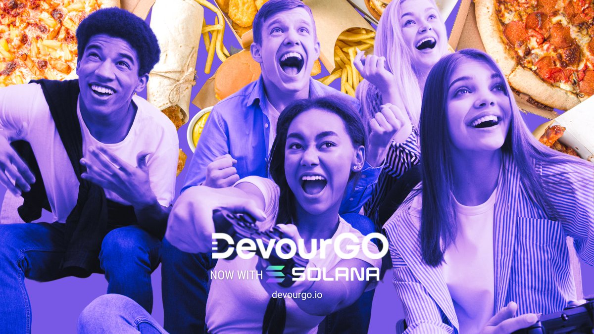 GoDevour's tweet photo. Devour is set to revolutionize the food ordering experience with gamers using Solana's Compressed NFT technology!

Read Full Press Release Here: https://t.co/TdSFg8PEdJ

Devour is opening up a whole new world of food ordering with Solana's compressed NFT technology to develop a number of new features for its DevourGO food ordering platform.  Entirely new marketing opportunities abound for restaurant brands with NFT based loyalty and gaming rewards, as well as large-scale tokenized campaigns.

We're excited to change the way that restaurant brands attract, engage, and reward the Gen Z & beyond generations. Visit https://t.co/ZQzVAUdQwa to sign-up!

#Solana #NFTs #Loyalty 
@Solana @SolanaFndn