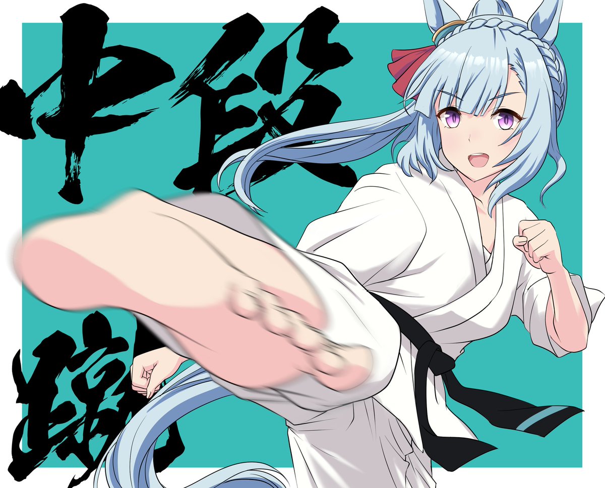 mejiro ardan (umamusume) 1girl horse ears animal ears solo horse tail blue hair tail  illustration images