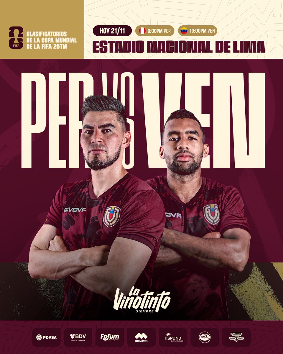 𝙃𝙤𝙮 𝙟𝙪𝙚𝙜𝙖 𝙇𝙖 𝙑𝙞𝙣𝙤𝙩𝙞𝙣𝙩𝙤 ⚽

#SiempreVinotinto 🇻🇪