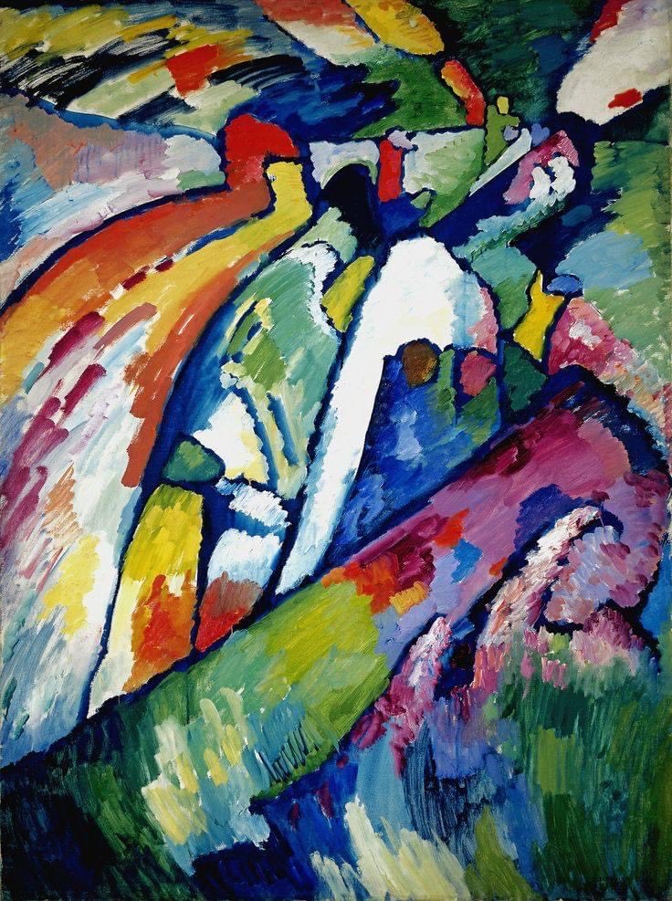Wassily Kandinsky, Improvisación 7, 1910. Óleo sobre lienzo, 131 х 97 cm, TheTretyakov Gallery, Moscú, Rusia