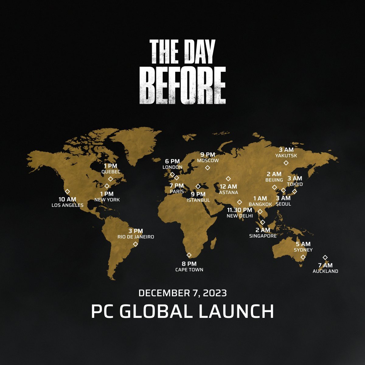 Si queréis sufrir juntitos y de la mano aquí tenéis:

🕖Horarios de lanzamiento global de Early Access para PC🗓️

🪖 #thedaybefore 🧟