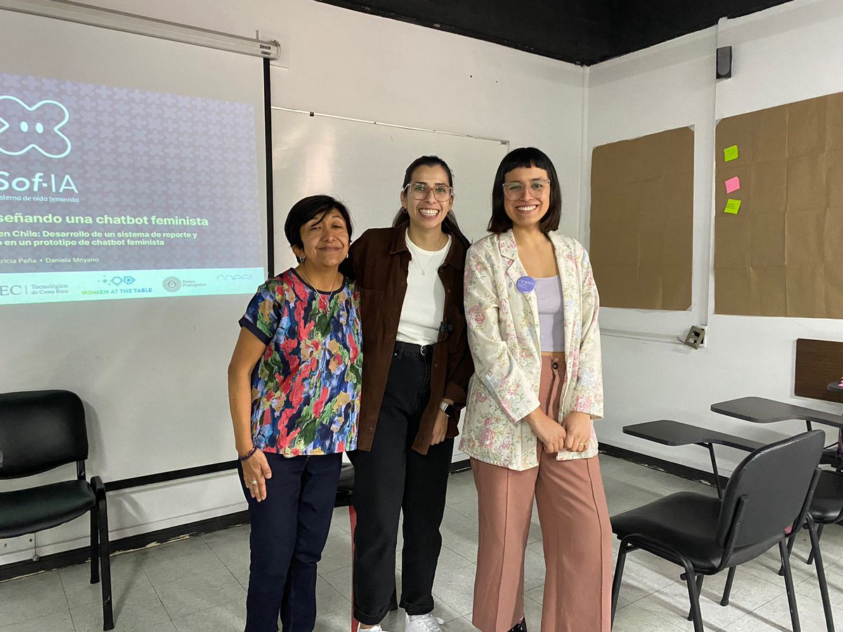 odegichile's tweet photo. !Gracias a @periodismouah por la invitación al Festival Género, Comunicación y Tecnología! donde estuvimos conversando sobre la inteligencia artificial y perspectiva de género 🤖
#IAyGenero #comunicación #feminismodedatos https://t.co/sFSGkRXksp