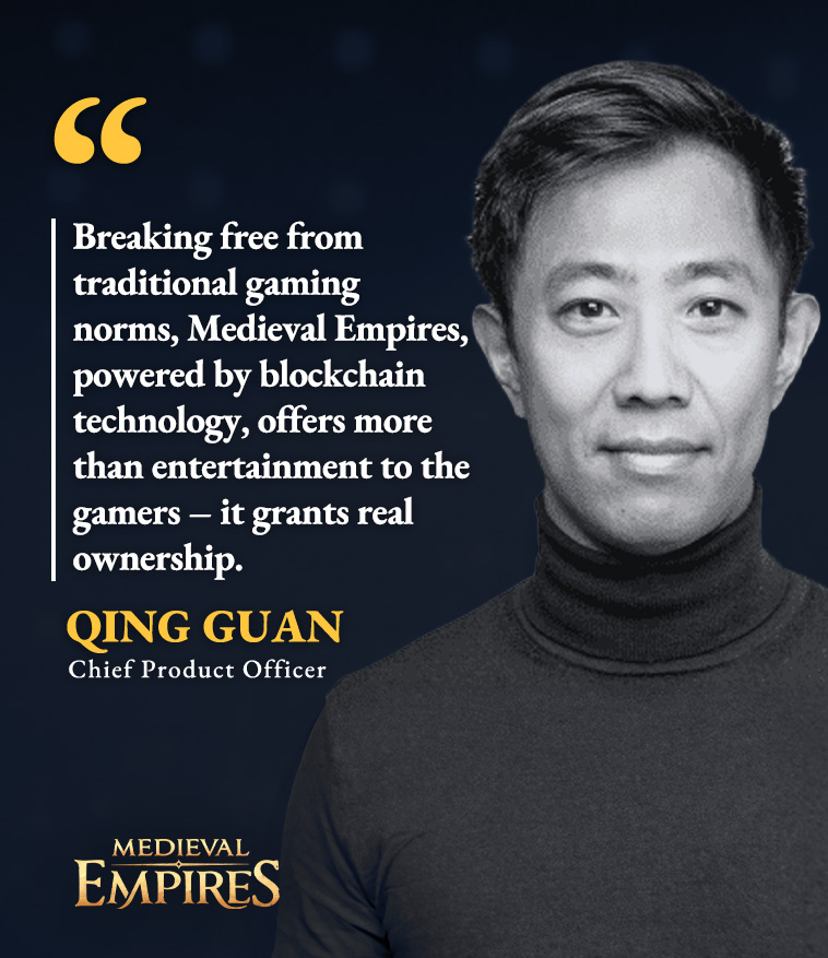 MedievalEmpires's tweet photo. #MedievalEmpires offers not only an adventurous gaming experience, but also real ownership to the gamers, as explained by our Chief Product Officer, Qing Guan. https://t.co/sURT2v4Pru
