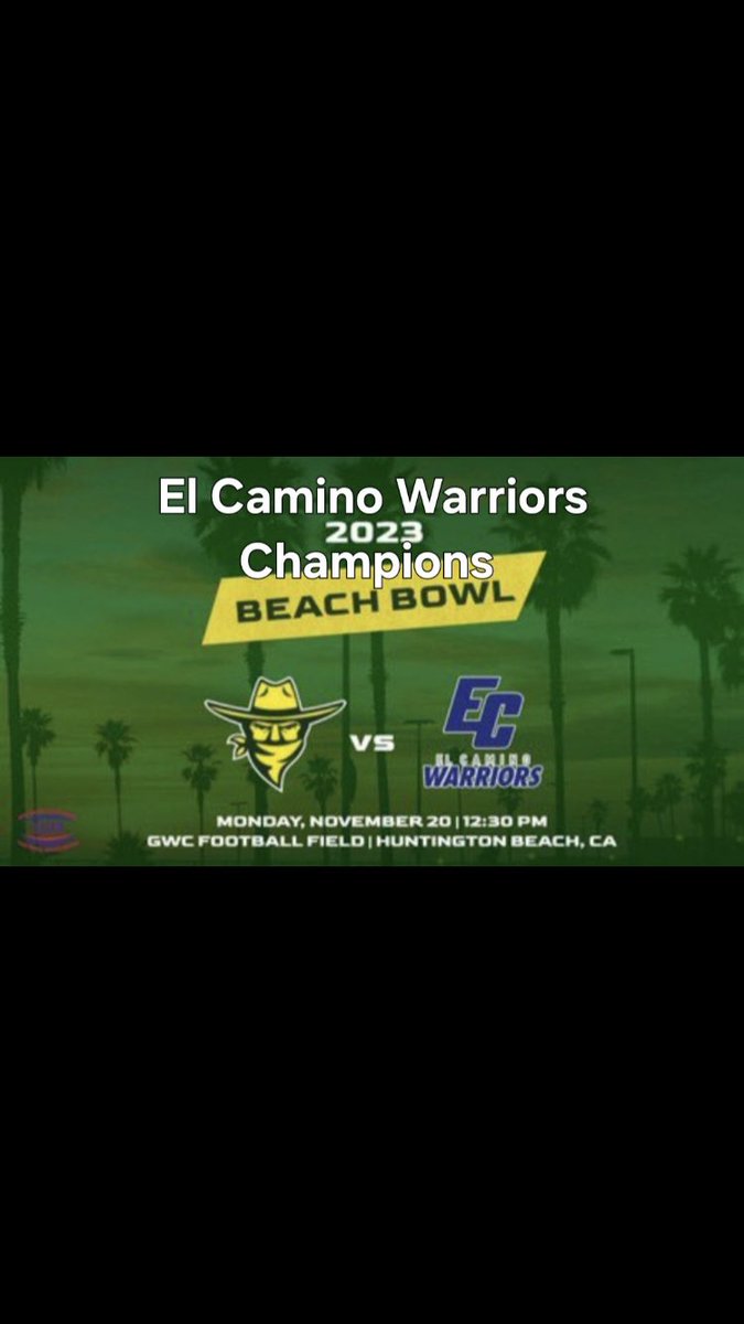 Great job El Camino Warriors Champions 2023🏆🏆💍