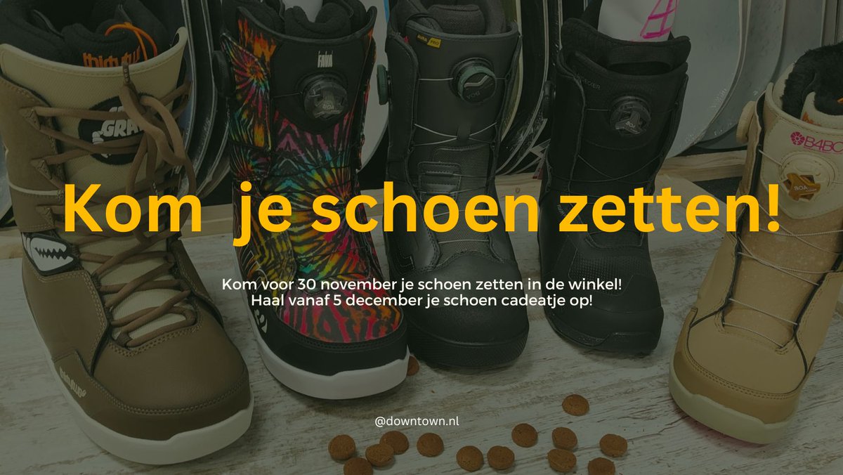 Sint is in het land en je mag je schoen komen zetten bij Down Town! 

Het werkt simpel: tot en met donderdag 30 november mag je je schoen komen zetten. Op 5 december is je schoen gevuld!

Mooiere cadeaus? Stop er een goed gedicht of een tekening bij.

downtown.nl/blog/zet-je-sc…