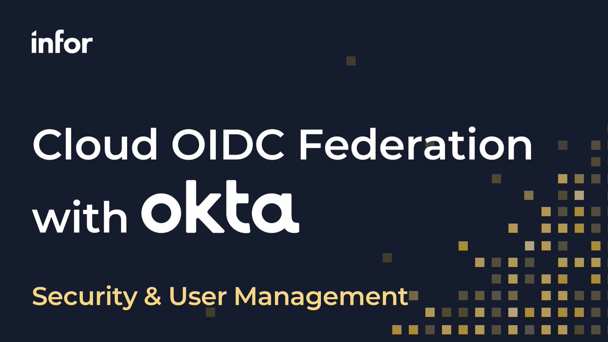 Infor's tweet photo. Discover the power of OpenID Connect (OIDC) federation with Okta's Identity Provider in our latest YouTube tutorial! See how Infor Federation Services help you streamline user management, enhance security, and automate provisioning. https://t.co/dc1myQh7ql
#OIDC #Okta #InforOS https://t.co/4amKmxwoSC