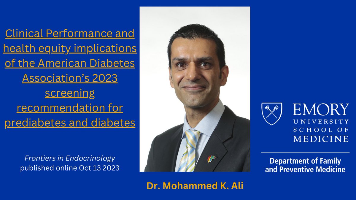 Emory Dept of Family & Preventive Medicine (@emoryfammed) on Twitter photo New #publication from <a href="/mkali_twindad/">Mohammed K Ali</a> examines <a href="/AmDiabetesAssn/">American Diabetes Association</a> screening guidelines for sensitivity to diabetes risk, which differs by sex, race, and ethnicity. #familymedicine <a href="/EmoryMedicine/">Emory School of Medicine</a> #MedEd #diabetes #DiabetesAwarenessMonth ncbi.nlm.nih.gov/pmc/articles/P… New #publication from <a href="/mkali_twindad/">Mohammed K Ali</a> examines <a href="/AmDiabetesAssn/">American Diabetes Association</a> screening guidelines for sensitivity to diabetes risk, which differs by sex, race, and ethnicity. #familymedicine <a href="/EmoryMedicine/">Emory School of Medicine</a> #MedEd #diabetes #DiabetesAwarenessMonth ncbi.nlm.nih.gov/pmc/articles/P…